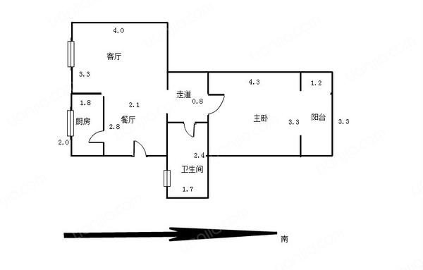 浦東,南楊小區(長清路) ,精裝, 1室2廳,62平